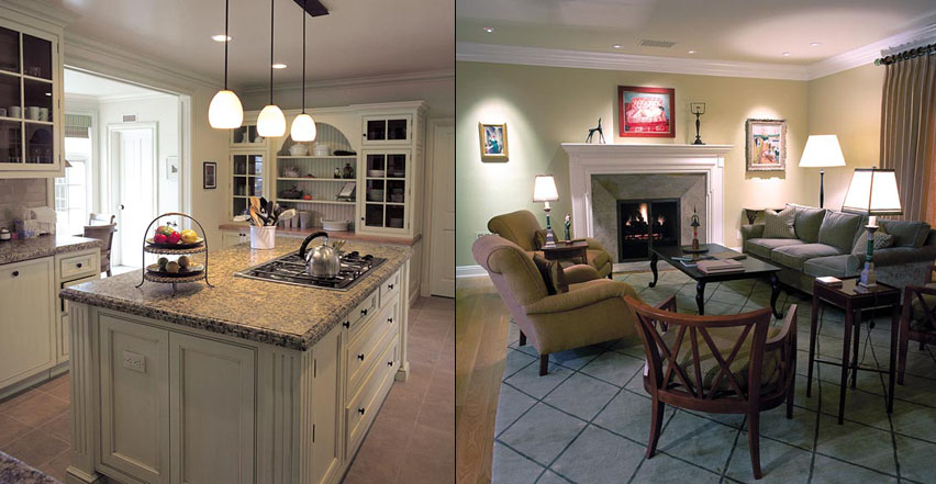 Architectural photography showing interior decorator designer home kitchen