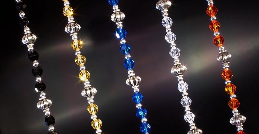 Product photography of Swarovski crystal bracelets in Oceanside Photographics studio 